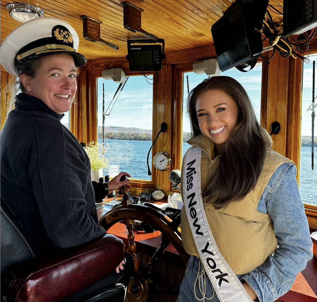 Miss New York with the captain of the WW Durant