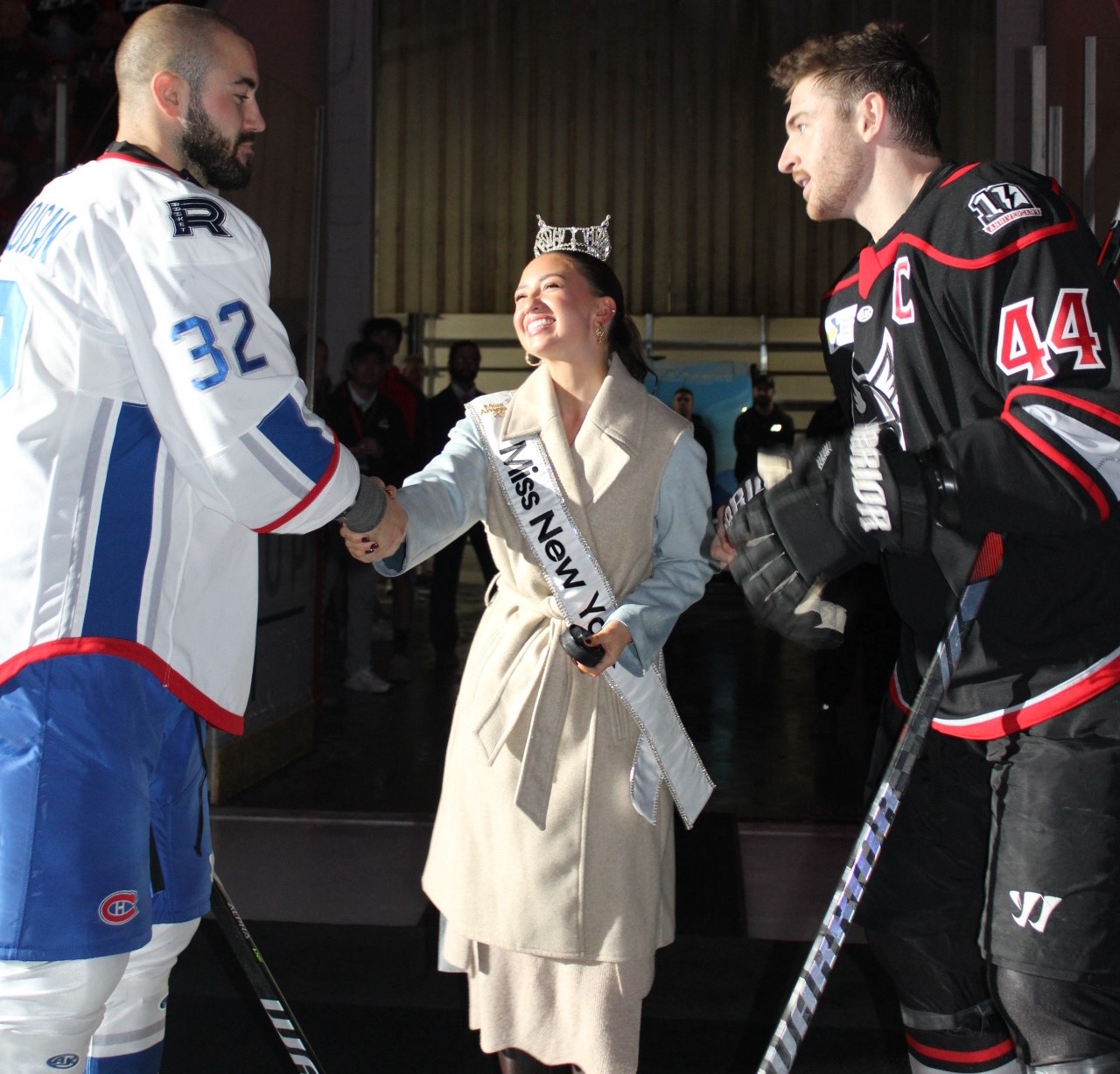 Miss Ny at the Adirondack Thunder game